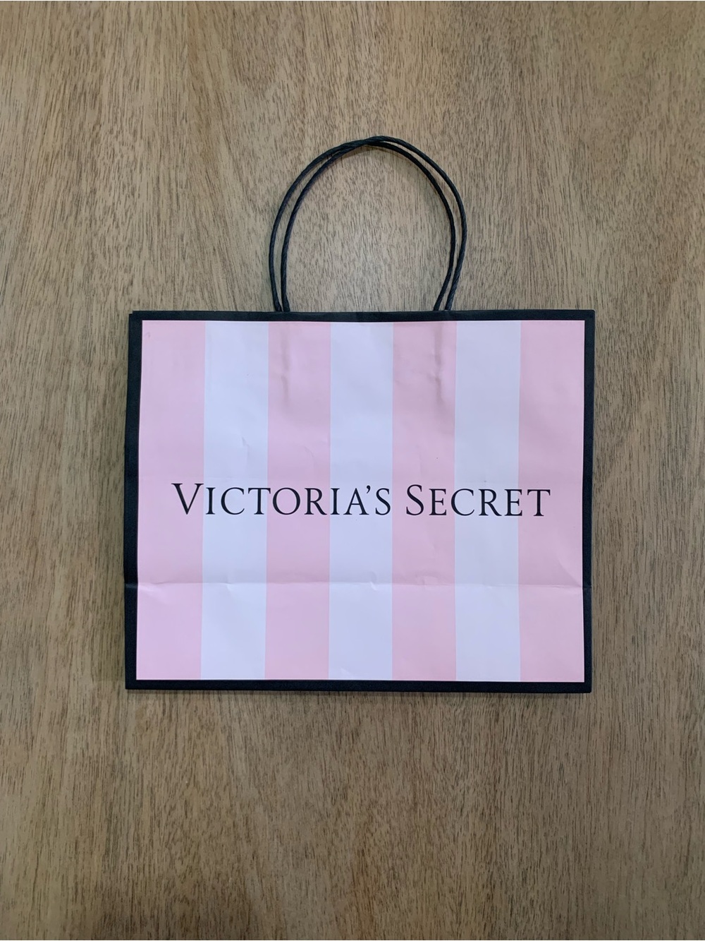 Victoria Secret Pink Stripe Paper Empty Gift Bag small NEW